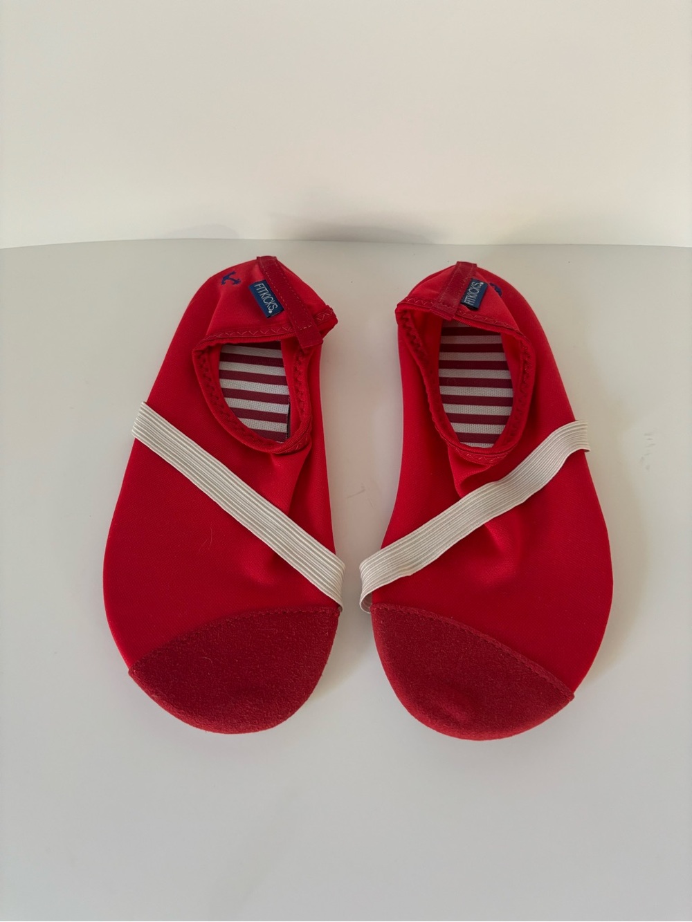Fitkicks Women’s Red Slip-On Basically Barefoot Shoes with Elastic Strap - Picture 3 of 7